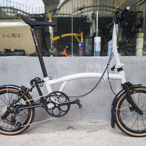 特賣 自改平把款 Ruhm Rc7 7speed C剎 鉻鉬鋼 折叠車 送前後蛙燈叮叮  ((( 另外我地...