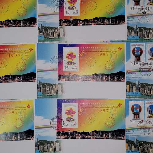 1997 年時代 中華人民共和國香港特別行政區 成立紀念 首日封 郵票 14個一套價 Comm...