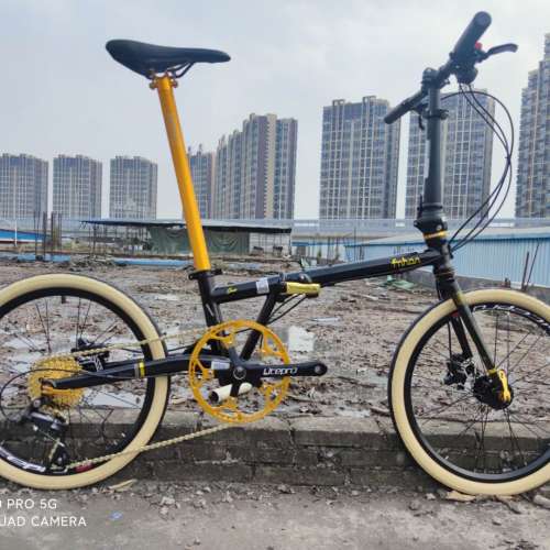 FNHON GUST FGC 2010 TIAGRA 10速 碟剎 20吋 451 鉻鉬鋼架 折叠車 送水架前後蛙燈叮叮