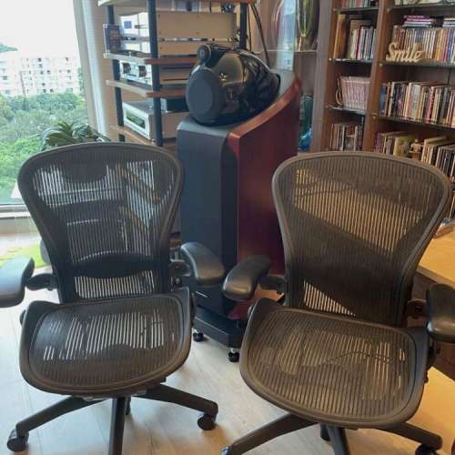 Herman Miller Aeron Chair 適用香港人B Size人體工學椅 電腦櫈 (額外贈送 美國Atla...