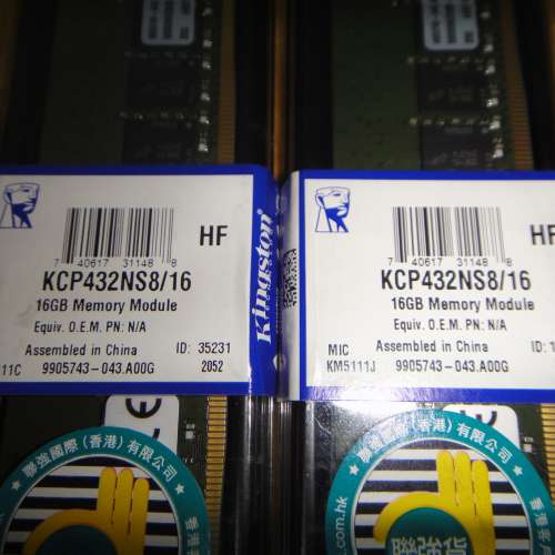 Kingston DDR4-3200 16GBx2  共32GB 記憶體(KCP432NS8/16) 聯強保養