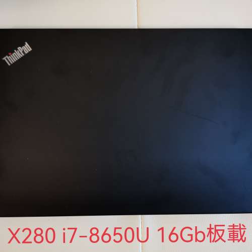 X280 Lenovo Thinkpad 12.5" i7-8650U 16g ram 256g SSD