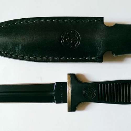 全新 Smith & Wesson 6052 Boot Knife Black Stainless NIB 軍刀