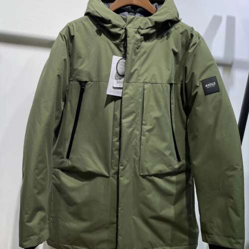 全新AIGLE 男裝Goretex防水中長羽絨