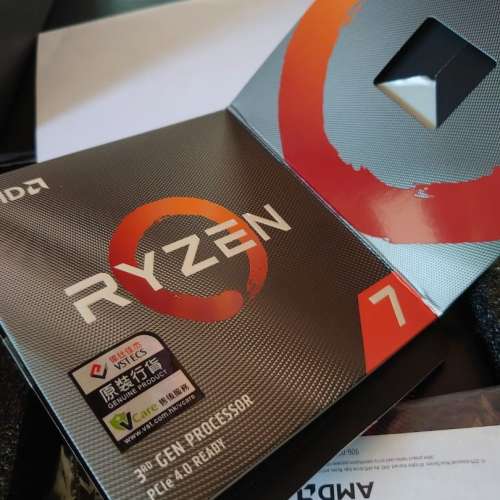 AMD Ryzen 7 3700x 有盒 Wraith Prism LED RGB 散熱