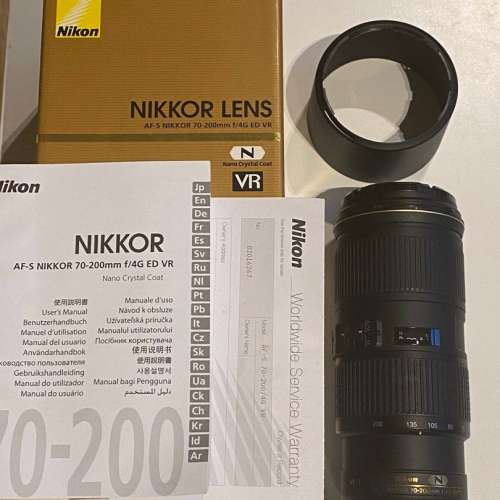 95% new Nikon AFS 70-200 f4 G VR lens 鏡頭