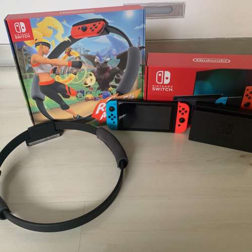 Nintendo Switch with 2 Games (Ring Fit and Just Dance 2020)