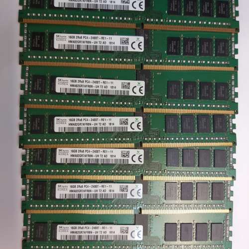 SKhynix 16GB 2Rx8 PC4-2400T DDR4 ECC  RAM  SERVER RAM / 有幾條