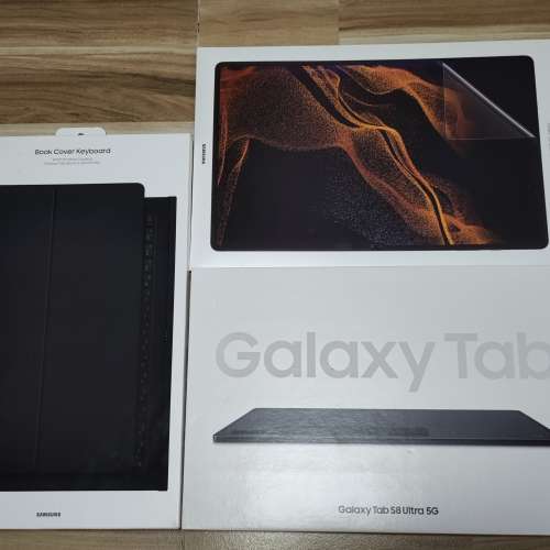 Samsung Galaxy Tab S8 Ultra 5G 16GB+512GB 港行 黑色 99%新(有原廠鍵盤+2年保有S...