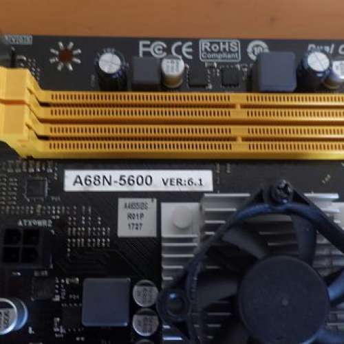 ( 支援PCIex4 NVMe Boot 機) 新淨BIOSTAR A68N-5600 底板連背板(板载 APU A10-4655...