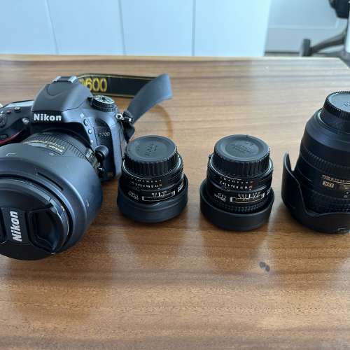 Nikon D600 + Lens 二手或全新自動對焦鏡頭, 攝影產品