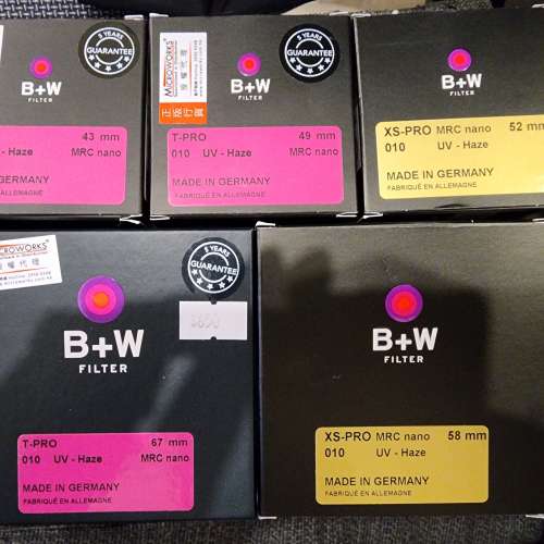 B+W UV filter 43mm,49mm,52mm,58mm,67mm