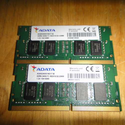 A-Data DDR4 2400 16Gx2 共32GB  SO-DIMM Notebook Ram