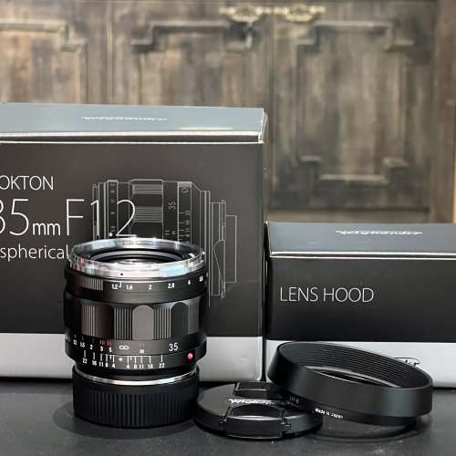 Voigtlander Nokton 35mm F1.2 Aspherical III VM lens full packing with hood