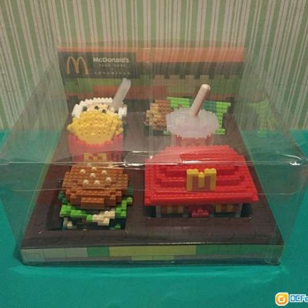 2015年版 麥當勞 McDonald's  經典 食品 Food Icons x Nanoblock 一盒