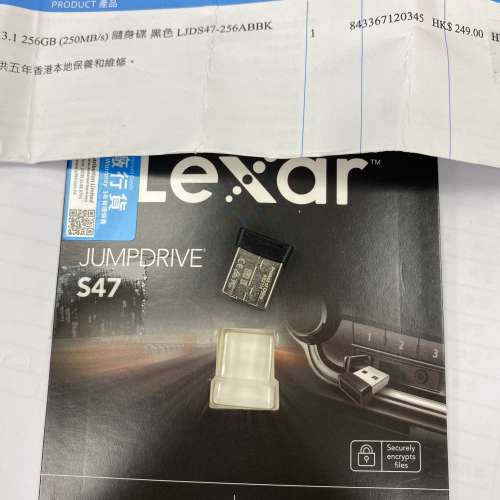 Lexar Jumpdrive 256Gb S47 250MB/s Read Speed 非Sandisk Samsung ASUS Kingston ...