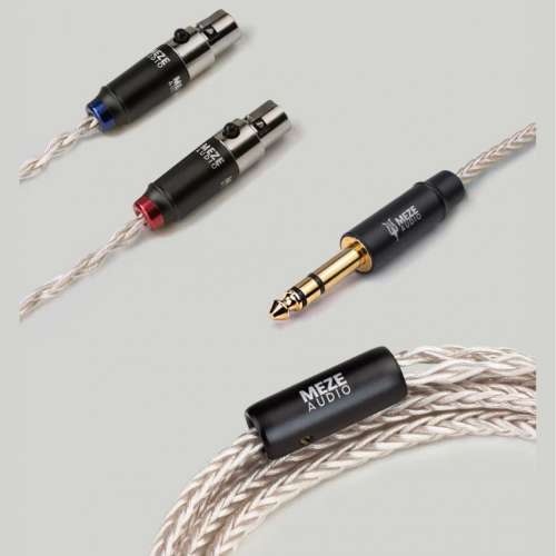 全新 Meze Elite 純銅鍍銀耳機旗艦升級線 6.3mm頭 MINI XLR SILVER-PLATED PCUHD P...