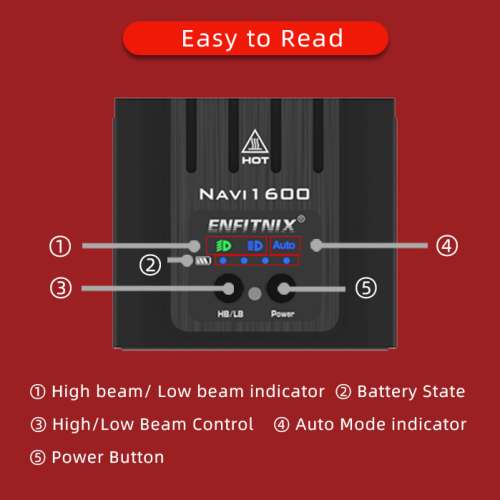 100%NEW ENFITNIX Navi1600 Smart Bicycle Front Light , Free gopro adapter