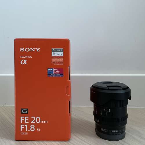 Like-new Sony FE 20mm f1.8G