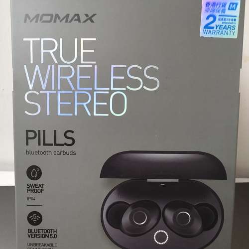 MOMAX Pills 真無線藍牙耳機  BT1 黑色 全新