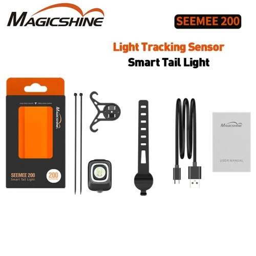 100%NEW Magicshine seemee 200 Rechargeable LED Bike Tail Light 單車 智能感應 U...