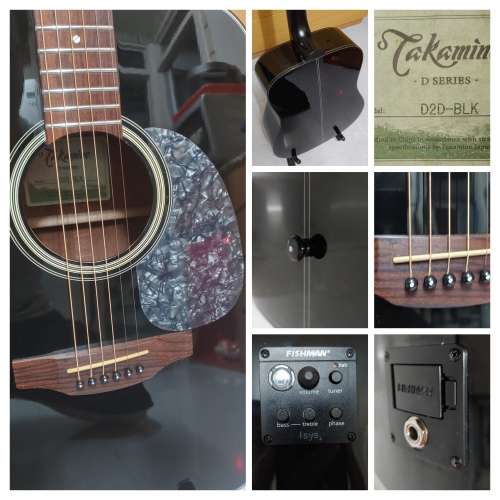 Takamine D2D-BLK 民謠電木結他+結他袋