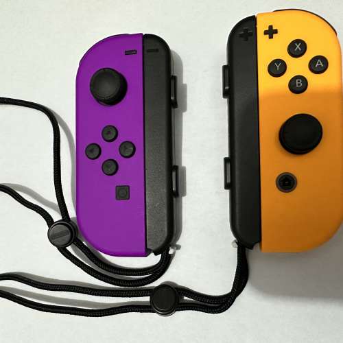 Nintendo Switch Joy-Con 控制器 手掣 (電光紫和電光橙)， 香港行貨，99%新，無盒