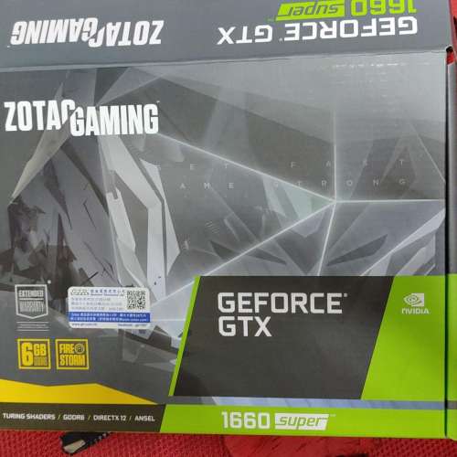 行貨保到2025年 ZOTAC GAMING GeForce GTX 1660 SUPER