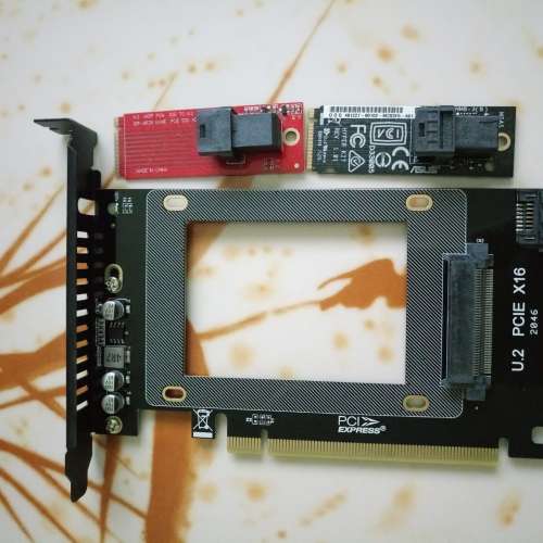 佳翼 U.2 to PCIe & ASUS M.2 轉 U.2轉接卡 SFF-8639
