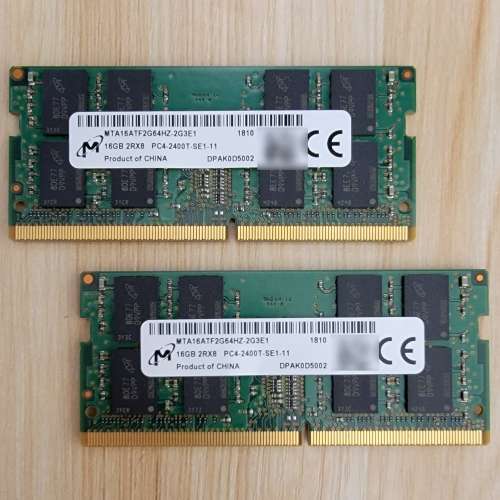 Micron 16GB*2 (32GB) DDR4 2400 Laptop Memory