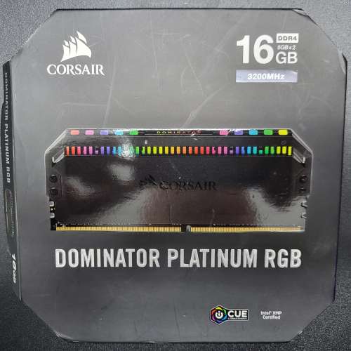 有盒 Corsair Dominator Platinum RGB DDR4 3200Mhz 16GB (8GB X 2)