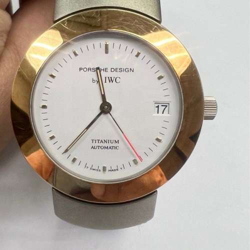 Porsche Design IWC Watch 18k Gold Titanium Calendar Swiss Wristwatch