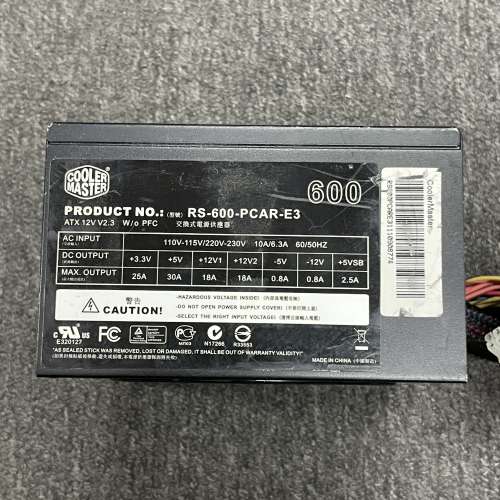 二手 COOLER MASTER RS-600-PCAR-E3 600W ATX PS