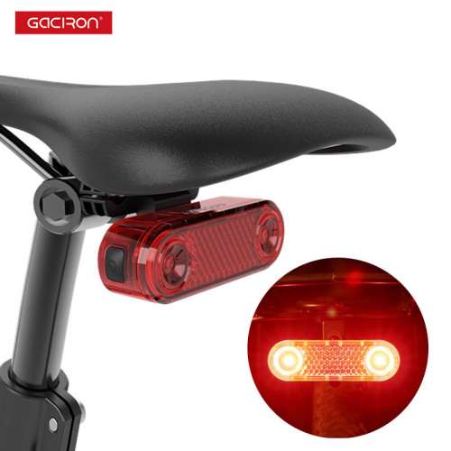 100%NEW GACIRON W12BR Smart Brake Warning Bicycle Shelf Braking Light