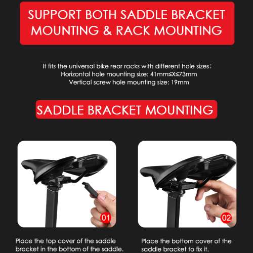 100%NEW GACIRON W12BR Smart Brake Warning Bicycle Shelf Braking Light