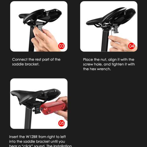 100%NEW GACIRON W12BR Smart Brake Warning Bicycle Shelf Braking Light