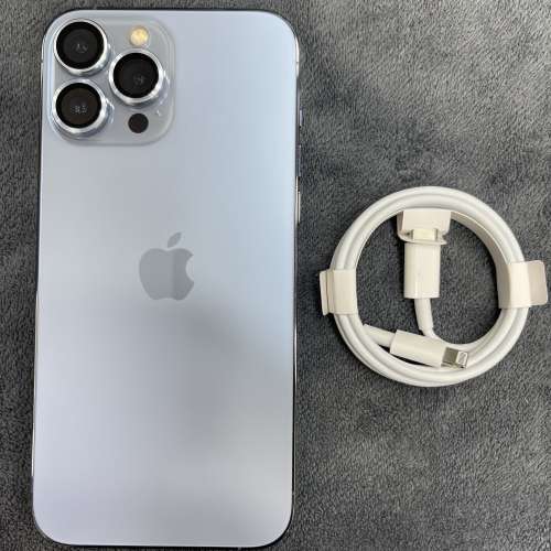 99%New iPhone 13 Pro Max 128GB 藍色 香港行貨 有配件 電池效能94% 自用首選超值