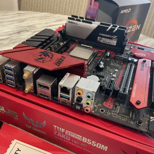 TUF GAMING B550M (WI-FI) ZAKU II EDITION + AMD 5900X +G.SKILL 32GBx2 3600Mhz RAM