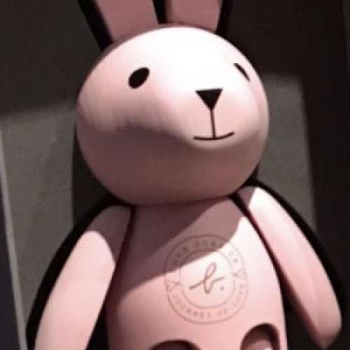 Agnes b. 12" PINK wooden rabbit 木製白兔 (粉紅色)