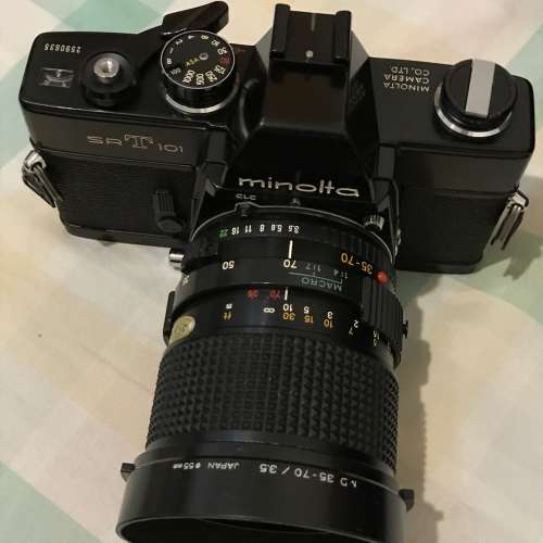 Minolta sr丅101＋原廠35-70mm 3.5光圈全機冇凹凸甩油