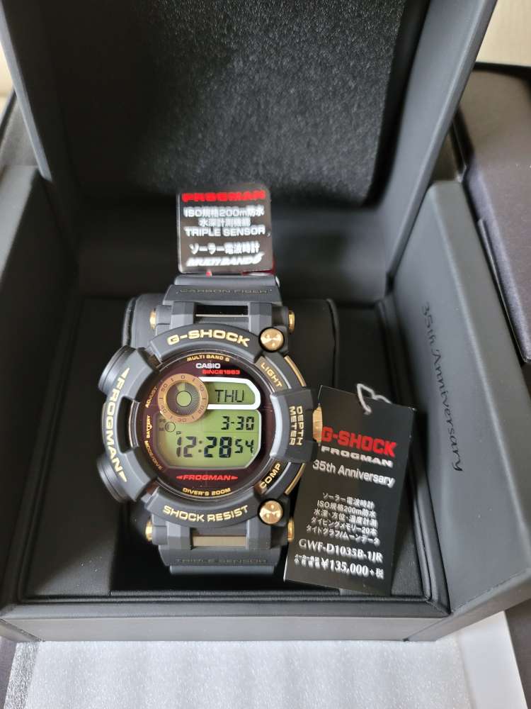 全新G-Shock 35週年紀念版GWF-D1035B-1JR Frogman，6代千蛙- 二手或 