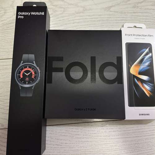 Samsung Z Fold 4 512 G黑色和 Watch 5 Pro Lte黑色