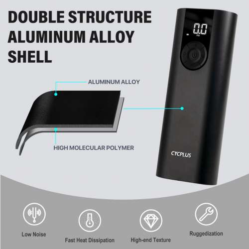 NEW CYCPLUS A8 Portable Air Pump Electric Compressor Tire Inflator(Black/Grey)