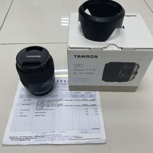 Tamron SP 35mm F1.8 Di VC USD (F012) For Canon EF 90%新