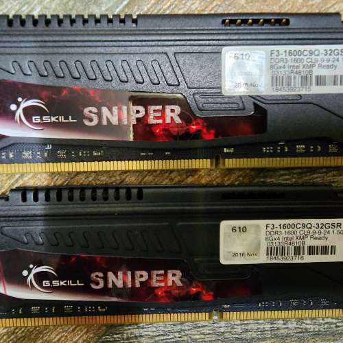 (16gb)(8gb x2)G.Skill Sniper XMP DDR3-1600(F3-1600c9q)