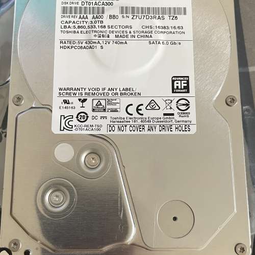 3TB HDD 硬盤
