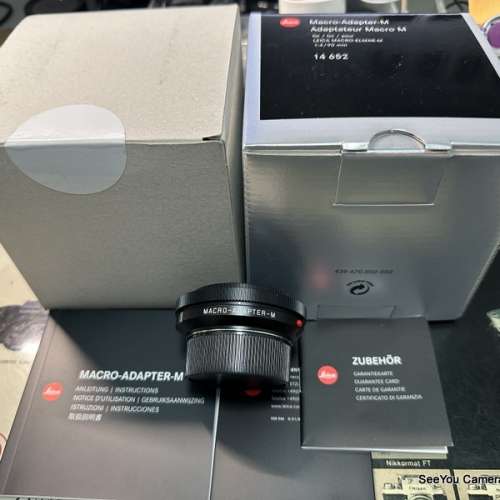 99% New Leica 14652 Macro-Adaptor-M for Macro-Elmar-M Lens $2980. Only