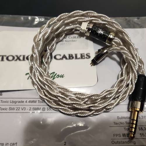 Toxic Cables SW22 V3 cm 4.4
