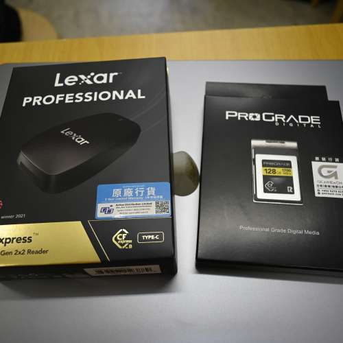 Lexar Professional CFexpress 讀卡機 & ProGrade 128GB CFexpress Type B 卡