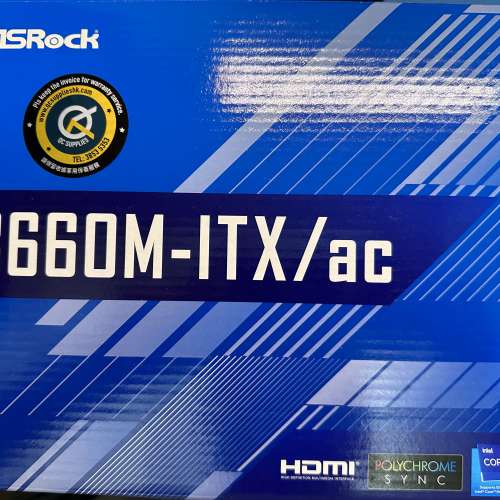 Asrock B660M-ITX/ac (已upgrade做ax wifi6)